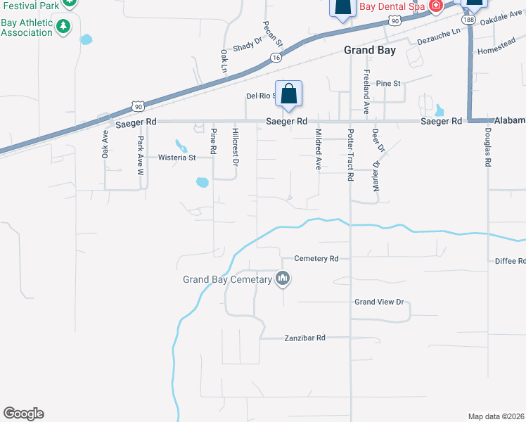 map of restaurants, bars, coffee shops, grocery stores, and more near 12925 Dauphin Court in Grand Bay
