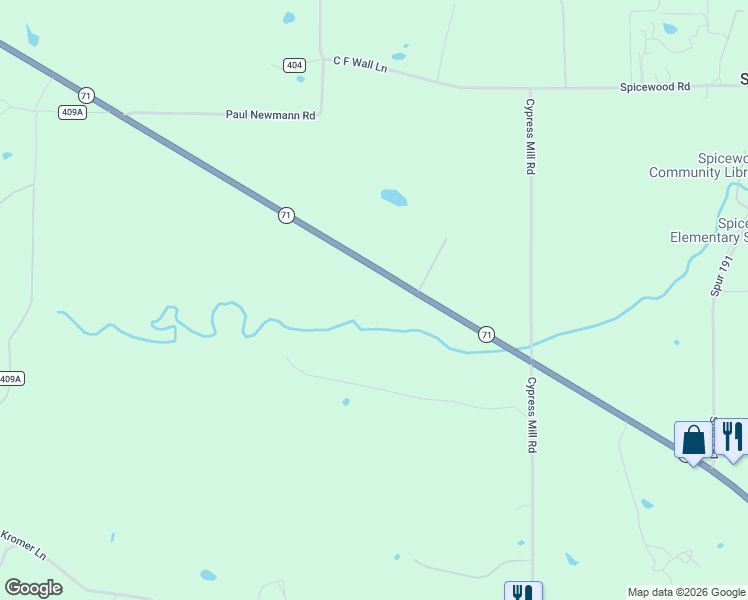 map of restaurants, bars, coffee shops, grocery stores, and more near in Spicewood