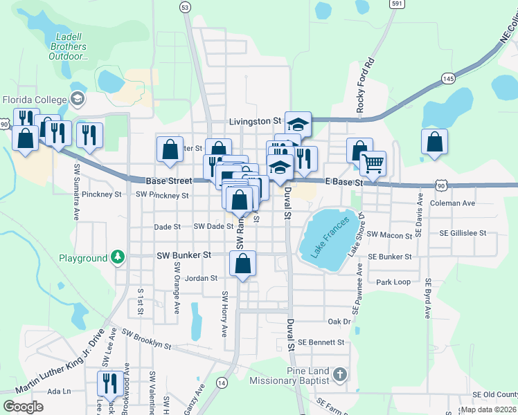 map of restaurants, bars, coffee shops, grocery stores, and more near 205a Shelby Street in Madison