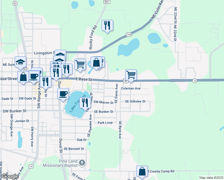 map of restaurants, bars, coffee shops, grocery stores, and more near 170 Southeast Presidents Street in Madison