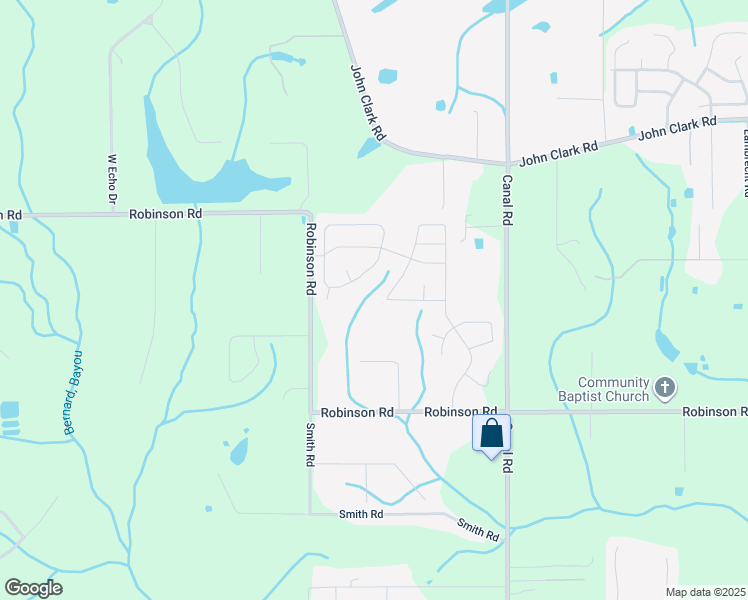 map of restaurants, bars, coffee shops, grocery stores, and more near 18091 Canal Junction Drive in Gulfport