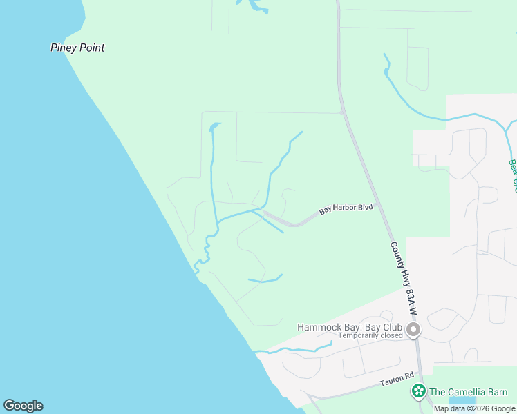 map of restaurants, bars, coffee shops, grocery stores, and more near 6 Bay Harbor Boulevard in Freeport