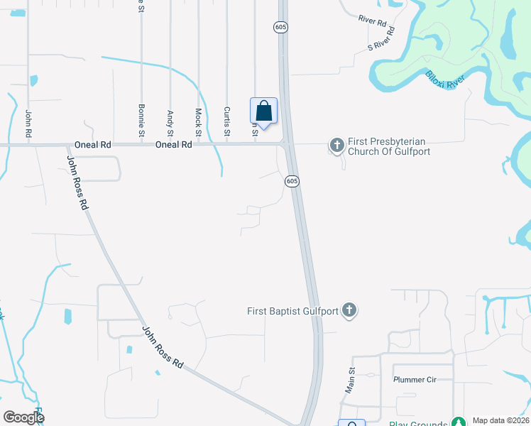 map of restaurants, bars, coffee shops, grocery stores, and more near 12160 Arrowhead Drive in Gulfport