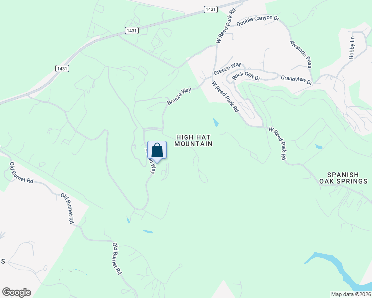 map of restaurants, bars, coffee shops, grocery stores, and more near 8101 Breeze Way in Jonestown