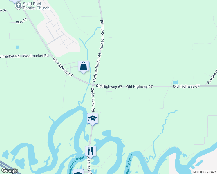 map of restaurants, bars, coffee shops, grocery stores, and more near 12000 Highway 67 in Biloxi