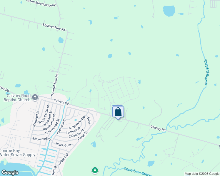 map of restaurants, bars, coffee shops, grocery stores, and more near 11863 Calvary Road in Willis
