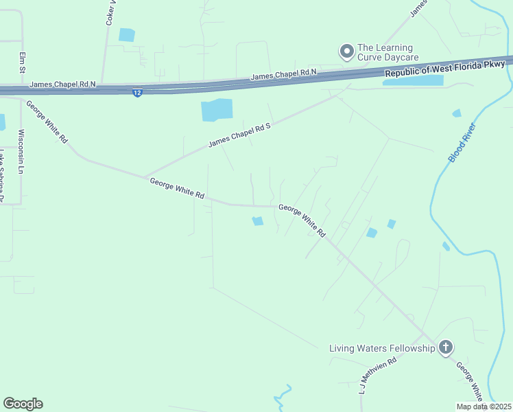 map of restaurants, bars, coffee shops, grocery stores, and more near 28445 George White Road in Holden