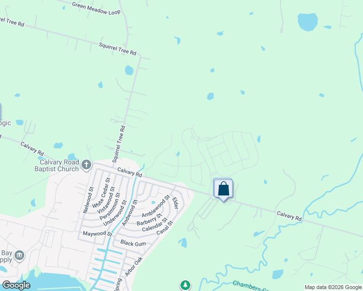 map of restaurants, bars, coffee shops, grocery stores, and more near 12096 Canal Street in Willis