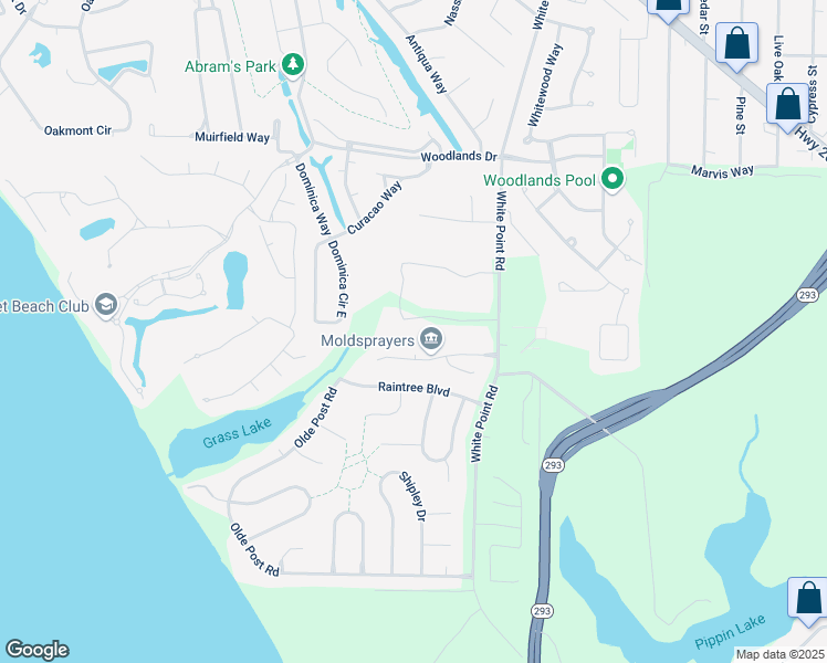 map of restaurants, bars, coffee shops, grocery stores, and more near 134 Meadow Woods Lane in Niceville