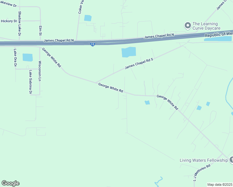 map of restaurants, bars, coffee shops, grocery stores, and more near 28030 George White Road in Holden