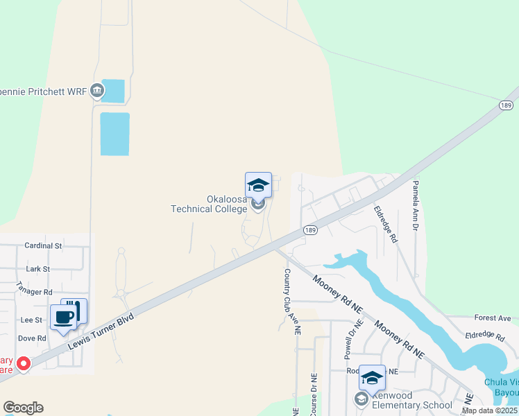 map of restaurants, bars, coffee shops, grocery stores, and more near 1976 Lewis Turner Boulevard in Fort Walton Beach