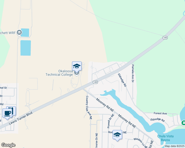 map of restaurants, bars, coffee shops, grocery stores, and more near 901 Marnan Drive Northeast in Fort Walton Beach