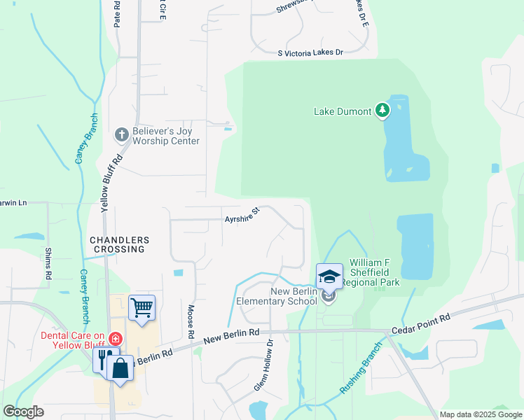 map of restaurants, bars, coffee shops, grocery stores, and more near 3504 Ayrshire Street in Jacksonville