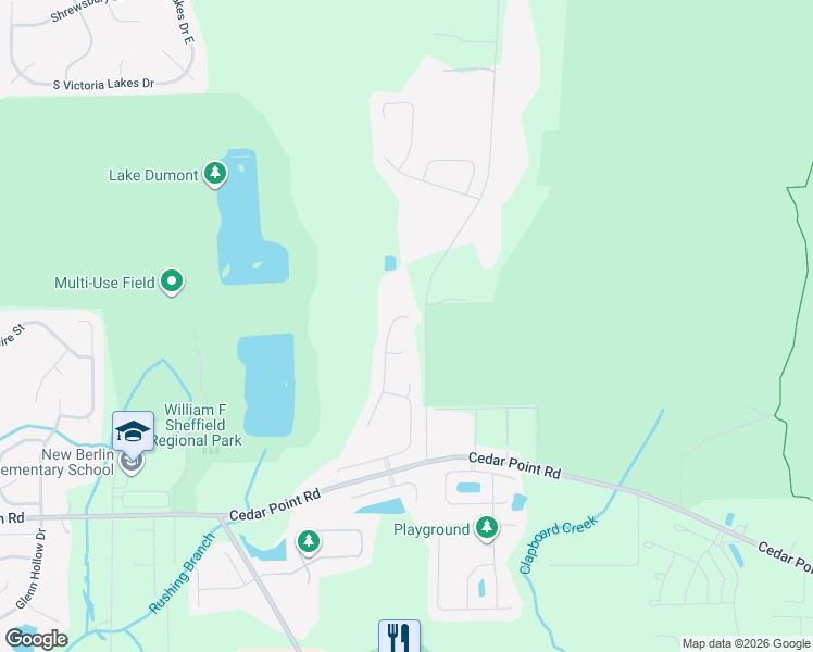 map of restaurants, bars, coffee shops, grocery stores, and more near 12719 Pine Marsh Way in Jacksonville