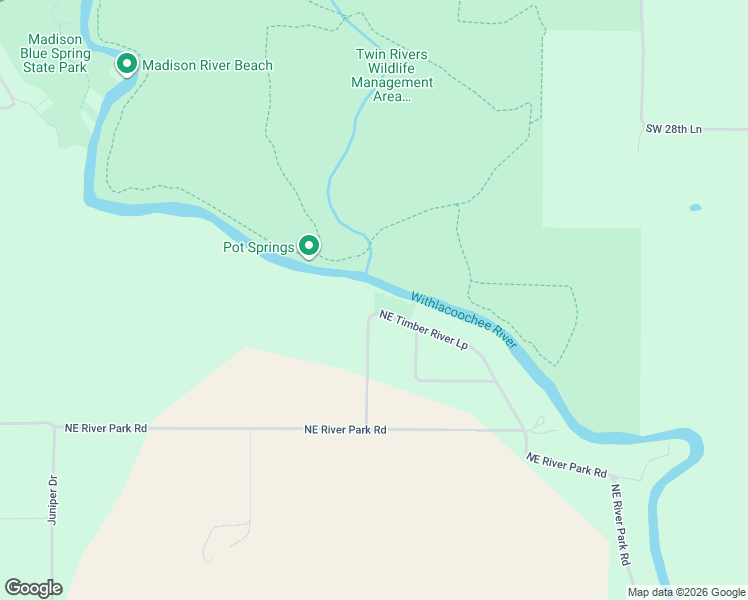 map of restaurants, bars, coffee shops, grocery stores, and more near 234 Northeast Timber River Loop in Lee
