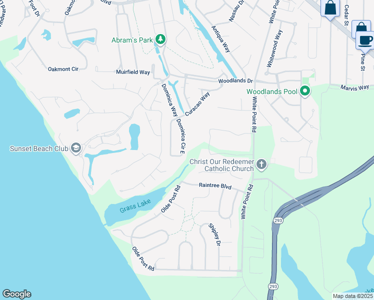 map of restaurants, bars, coffee shops, grocery stores, and more near 221 Dominica Circle East in Niceville