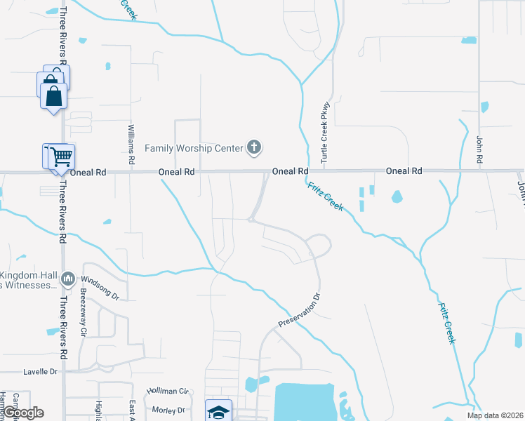 map of restaurants, bars, coffee shops, grocery stores, and more near 12490 Preservation Drive in Gulfport