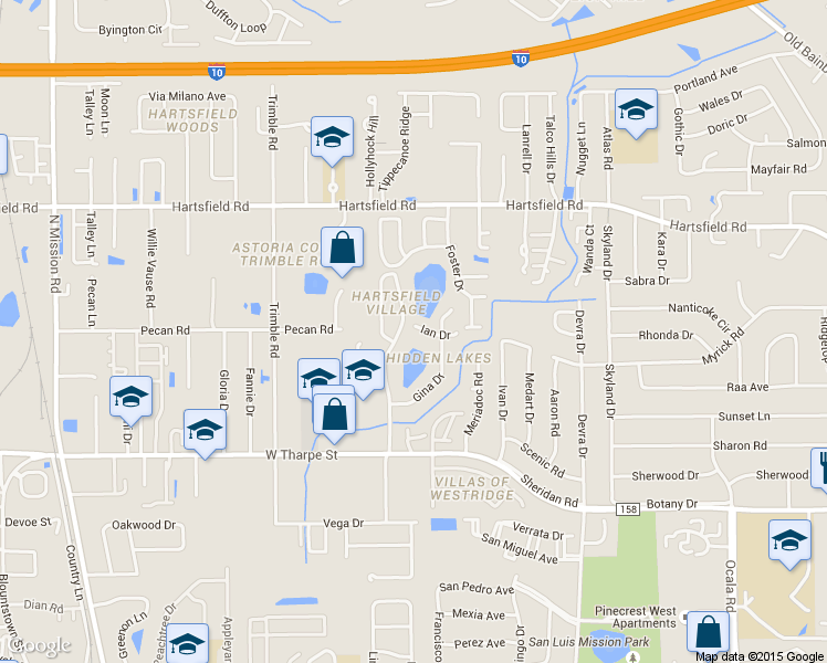 map of restaurants, bars, coffee shops, grocery stores, and more near 2415 Ian Drive in Tallahassee