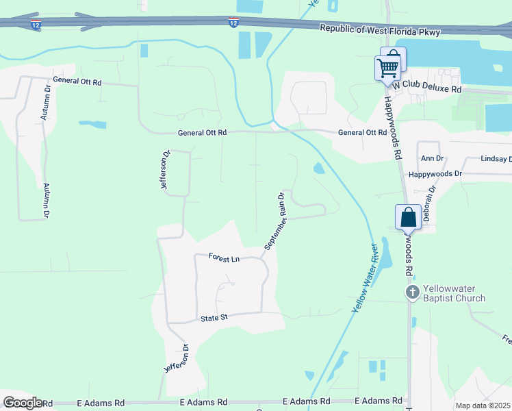 map of restaurants, bars, coffee shops, grocery stores, and more near 42378 Ott Lane in Hammond