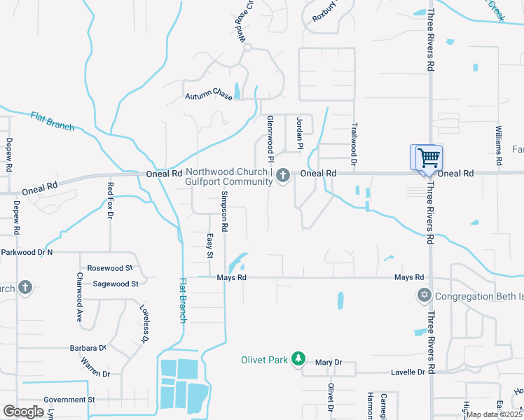 map of restaurants, bars, coffee shops, grocery stores, and more near 8 Briarwood Dr E in Gulfport