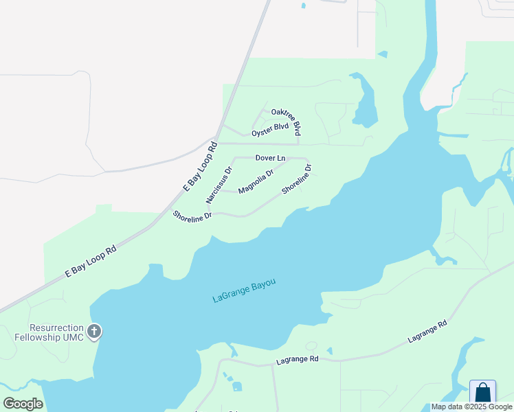 map of restaurants, bars, coffee shops, grocery stores, and more near 343 Shoreline Drive in Freeport
