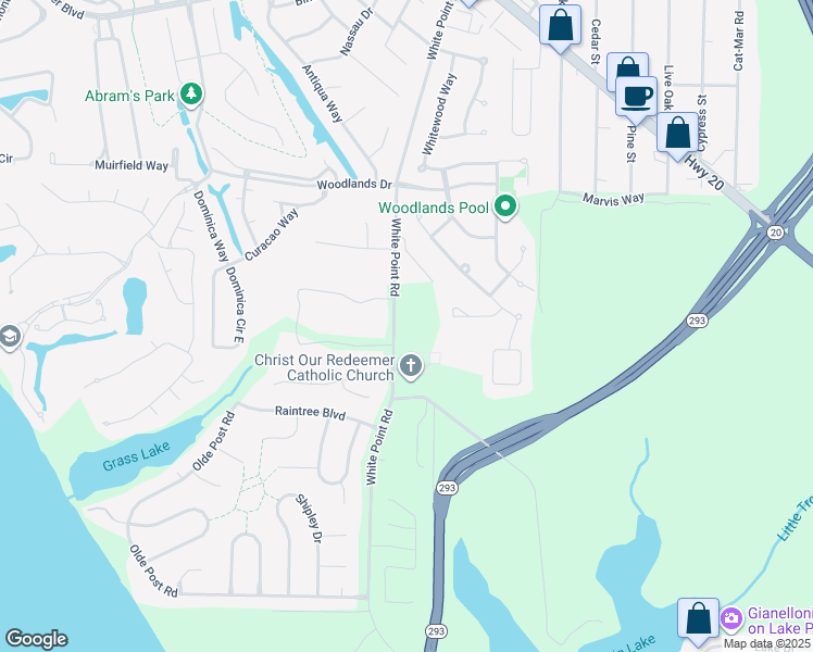 map of restaurants, bars, coffee shops, grocery stores, and more near 1024 White Point Road in Niceville