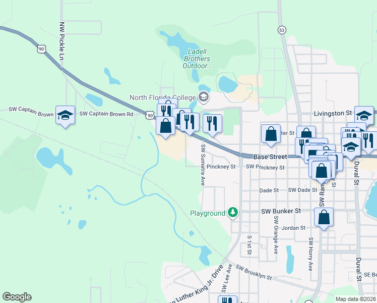 map of restaurants, bars, coffee shops, grocery stores, and more near 649 West Base Street in Madison