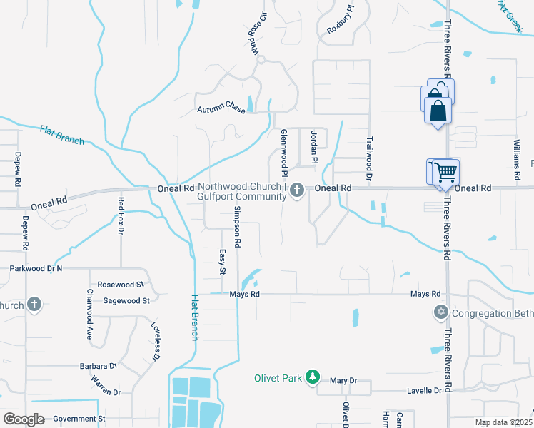 map of restaurants, bars, coffee shops, grocery stores, and more near 8 Briarwood Dr E in Gulfport