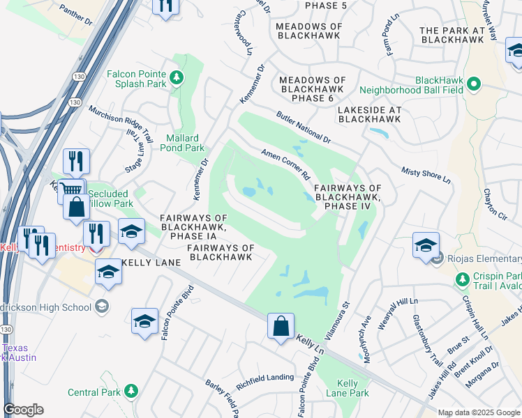 map of restaurants, bars, coffee shops, grocery stores, and more near 19316 Sea Island Dr in Pflugerville