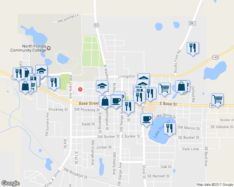 map of restaurants, bars, coffee shops, grocery stores, and more near 179 Northeast Marion Street in Madison