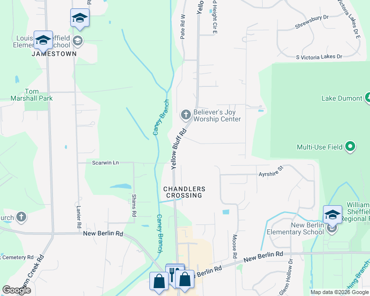 map of restaurants, bars, coffee shops, grocery stores, and more near 12975 Yellow Bluff Road in Jacksonville