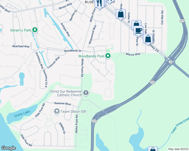 map of restaurants, bars, coffee shops, grocery stores, and more near 810 Ridgewood Cove West in Niceville