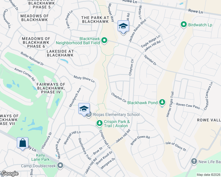 map of restaurants, bars, coffee shops, grocery stores, and more near 19909 Chayton Circle in Pflugerville