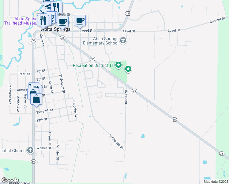map of restaurants, bars, coffee shops, grocery stores, and more near 2080 Dundee Loop South in Abita Springs