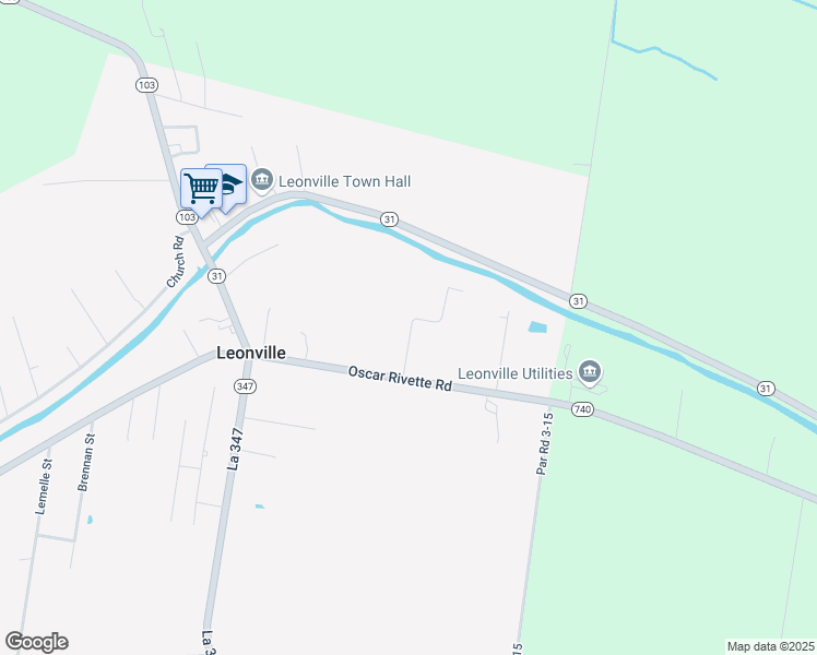 map of restaurants, bars, coffee shops, grocery stores, and more near in Leonville