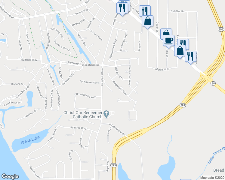 map of restaurants, bars, coffee shops, grocery stores, and more near 1309 Treasure Cove in Niceville