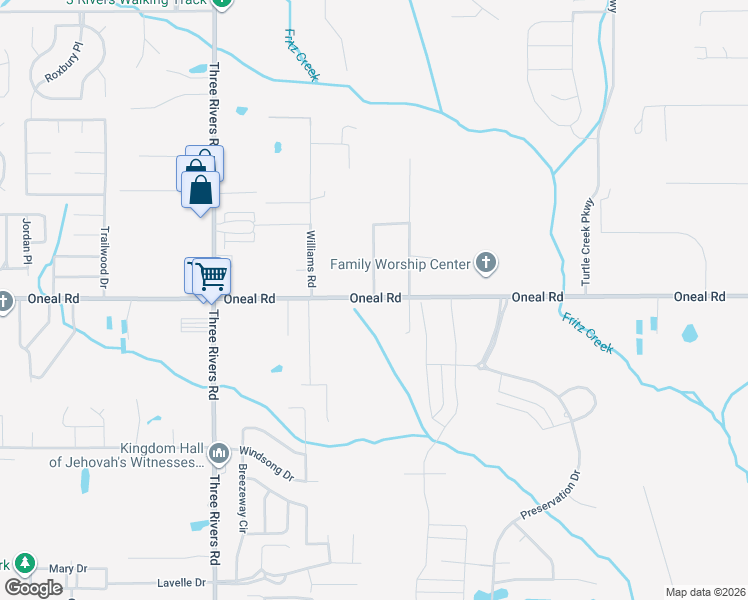 map of restaurants, bars, coffee shops, grocery stores, and more near 13309 Oneal Rd in Gulfport