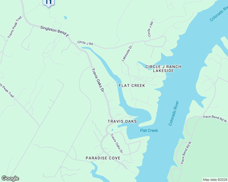 map of restaurants, bars, coffee shops, grocery stores, and more near 23800 Elm Drive in Marble Falls