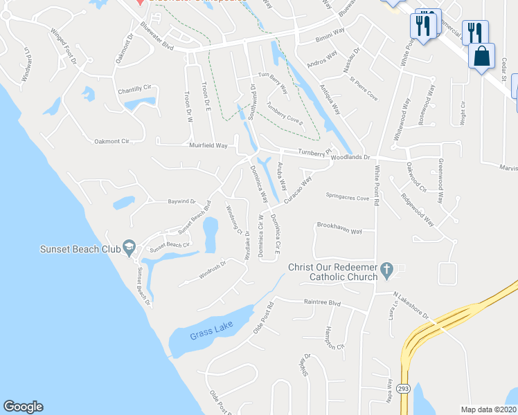 map of restaurants, bars, coffee shops, grocery stores, and more near 267 Dominica Circle West in Niceville