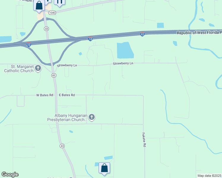 map of restaurants, bars, coffee shops, grocery stores, and more near 4 Frindik Lane in Hammond