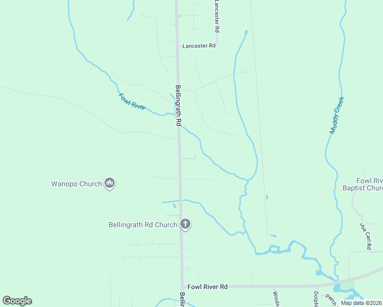 map of restaurants, bars, coffee shops, grocery stores, and more near 10527 Bellingrath Road in Theodore