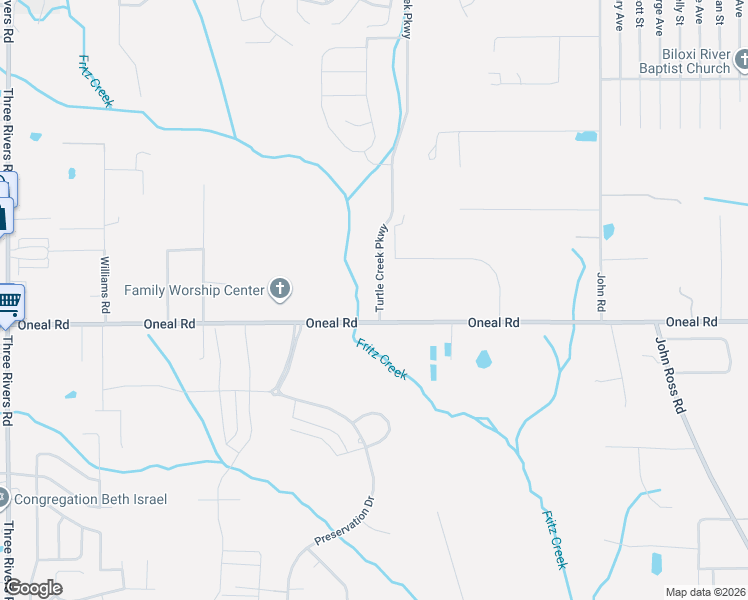 map of restaurants, bars, coffee shops, grocery stores, and more near 13026 Turtle Creek Parkway in Gulfport