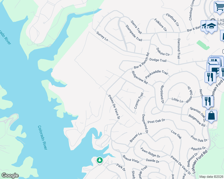 map of restaurants, bars, coffee shops, grocery stores, and more near 7100 Bar K Ranch Road in Leander