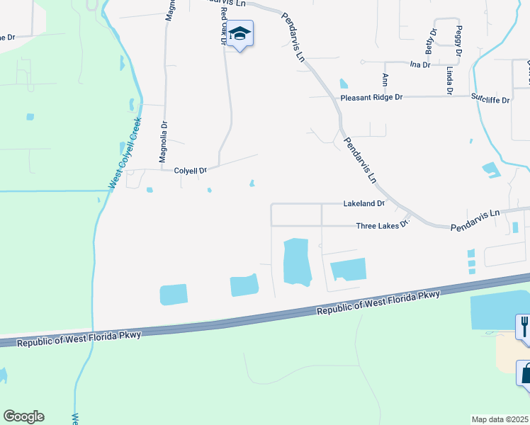 map of restaurants, bars, coffee shops, grocery stores, and more near 27881 Lakeview Drive in Walker