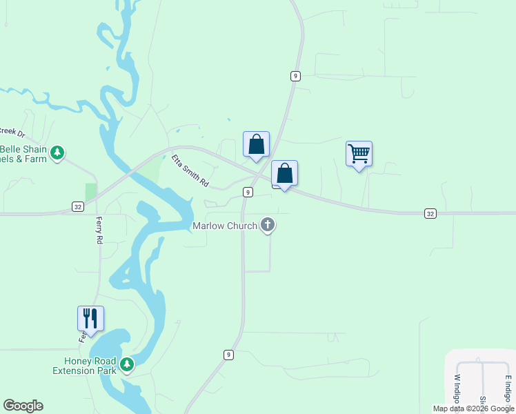 map of restaurants, bars, coffee shops, grocery stores, and more near 13397 Old County Road 32 in Summerdale