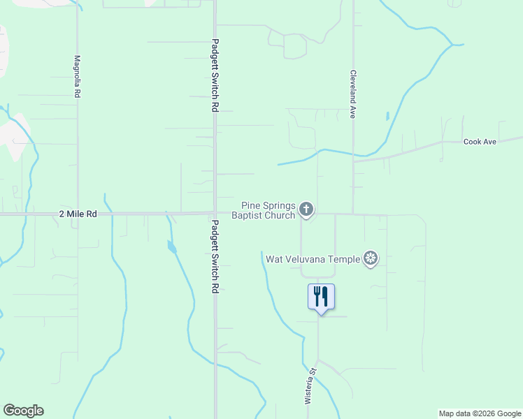 map of restaurants, bars, coffee shops, grocery stores, and more near 7259 2 Mile Road in Mobile