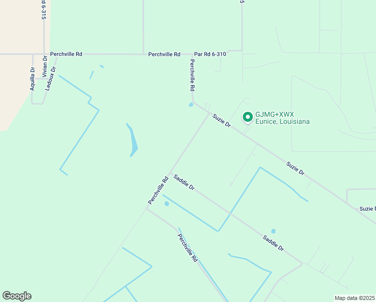 map of restaurants, bars, coffee shops, grocery stores, and more near 2497 Perchville Road in Eunice