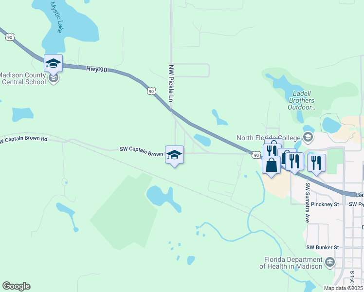 map of restaurants, bars, coffee shops, grocery stores, and more near 184 Southwest Warren Avenue in Madison