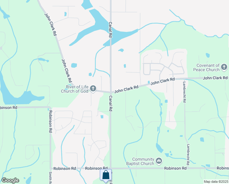 map of restaurants, bars, coffee shops, grocery stores, and more near 14085 John Clark Road in Gulfport