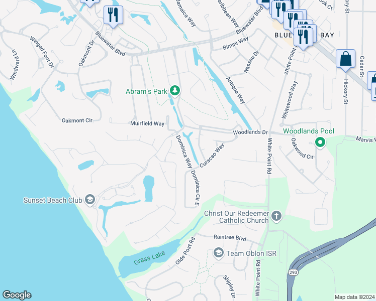 map of restaurants, bars, coffee shops, grocery stores, and more near 109 Dominica Way in Niceville